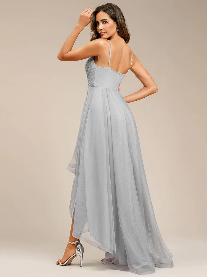 Wholesa Chic and Stylish Sleeveless Prom Dress with High-Low Hemline