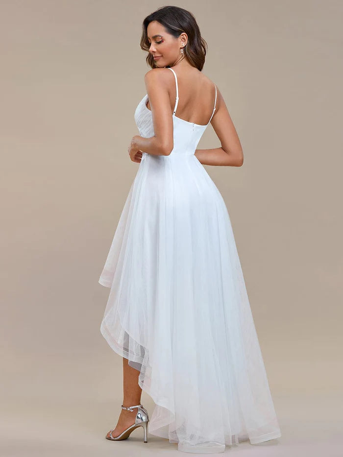 Wholesa Chic and Stylish Sleeveless Prom Dress with High-Low Hemline