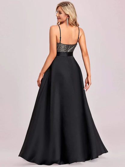 Wholesa Sexy Backless Sparkly Prom Dresses for Women with Irregular Hem