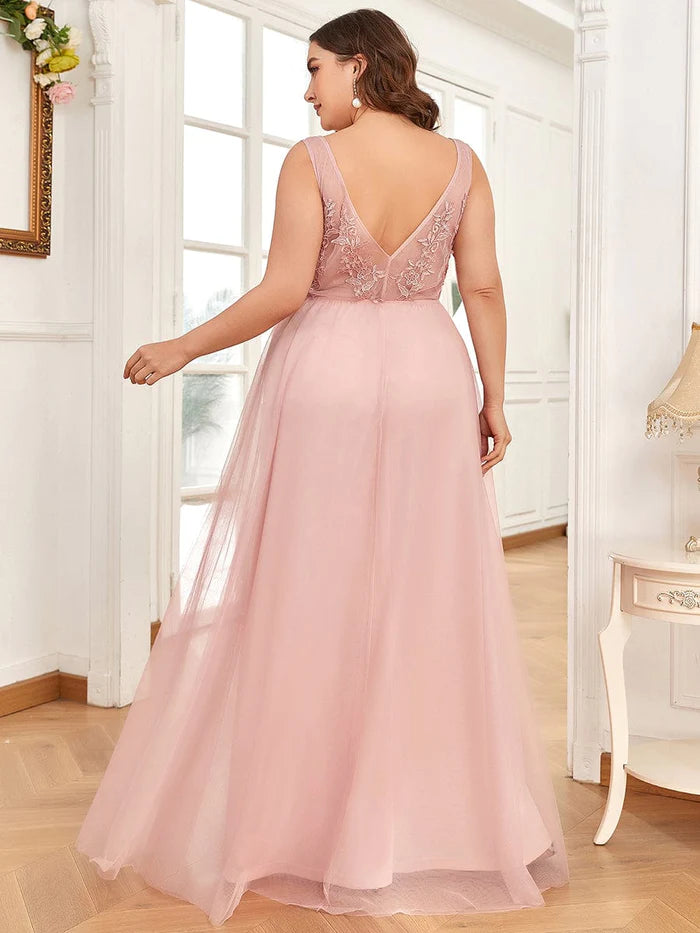 Wholesa Maxi Long Elegant Ethereal Tulle Evening Dress