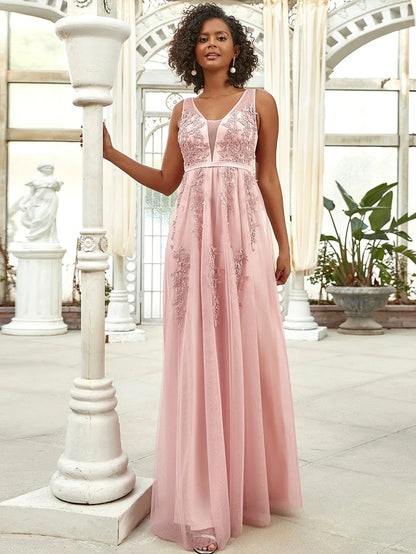 Wholesa Maxi Long Elegant Ethereal Tulle Evening Dress