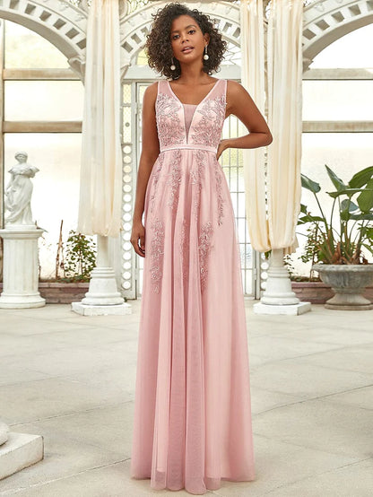 Wholesa Maxi Long Elegant Ethereal Tulle Evening Dress