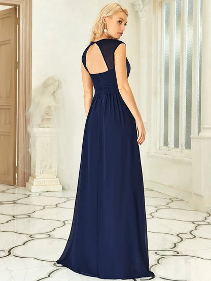 Wholesa Sleeveless Grecian Style Formal Evening Dresses for Women