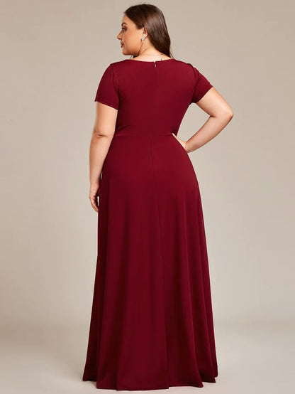 Wholesa Simple Pleated Empire Waist A-Line Bridesmaid Dress