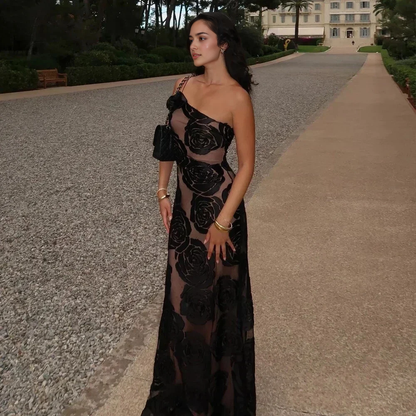 Aimishang Elegant Flower Long Prom Dresses Charming Evening Dress Chic Birthday Party Outfits