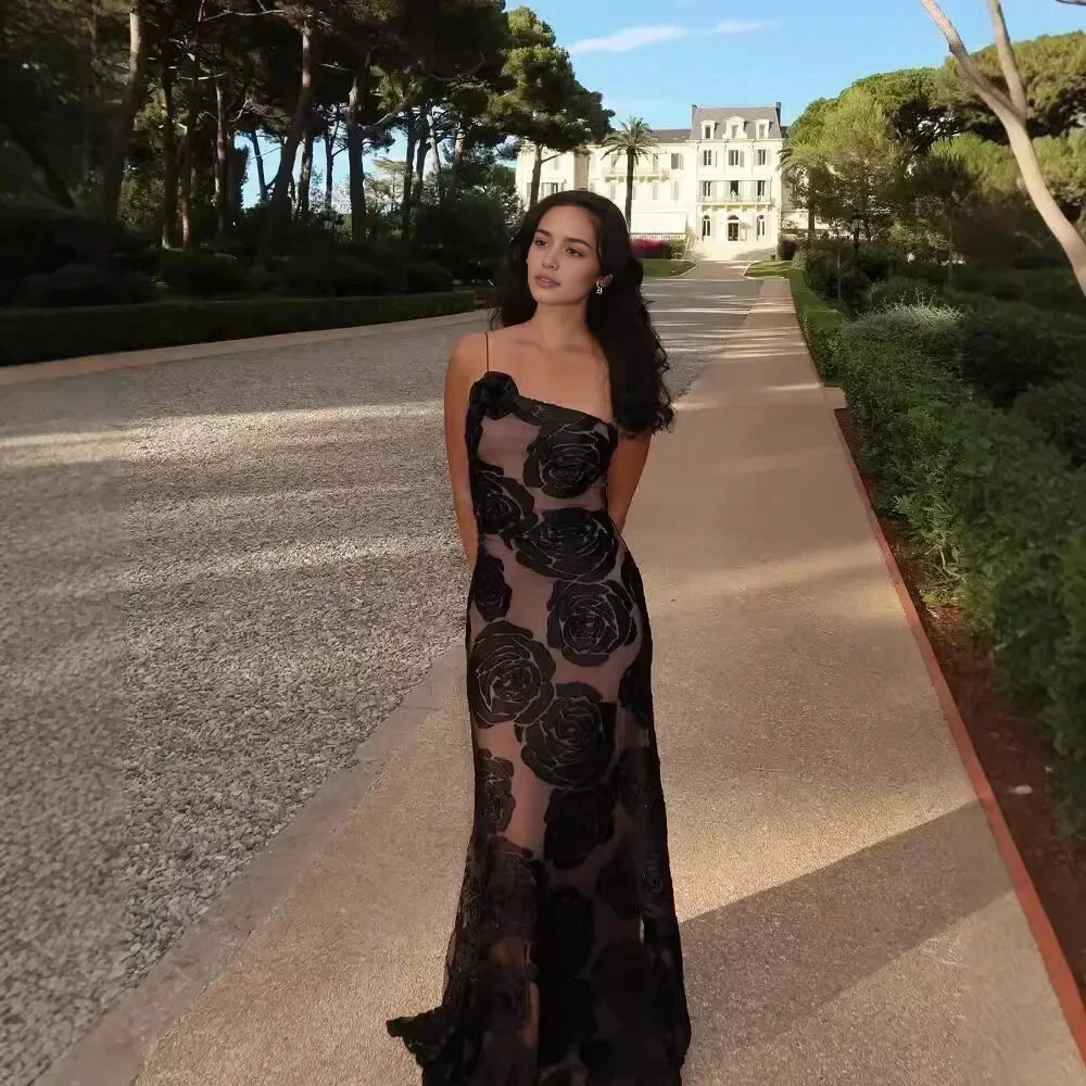 Aimishang Elegant Flower Long Prom Dresses Charming Evening Dress Chic Birthday Party Outfits