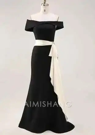 Aimishang Elegant Mermaid Off the Shoulder Mother of the Bride Dress Formal Wedding Guest Chic Evening Gown Party Dress