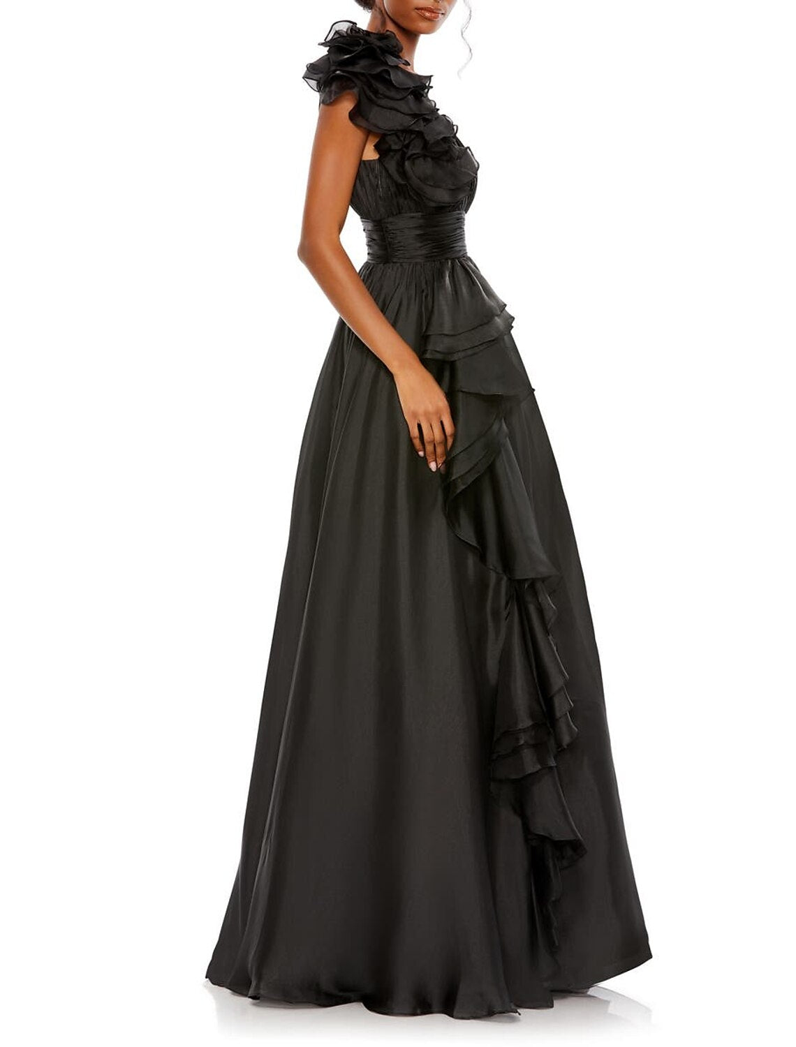 Aimishang Elegant A-Line V Neck Sleeveless Prom Dress Evening Gown Celebrity Style Dress Christmas Red Party Dress Formal Wedding Guest Dress with Slit