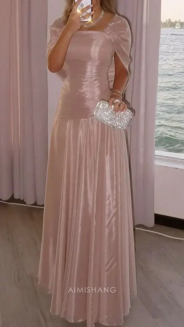 Aimishang Elegant A Line Long Formal Prom Dress Pretty Wedding Guest Dress Charming Party Evening Gowns