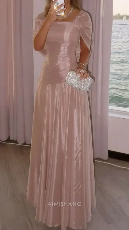 Aimishang Elegant A Line Long Formal Prom Dress Pretty Wedding Guest Dress Charming Party Evening Gowns