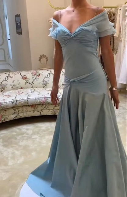 Aimishang Elegant A Line Off The Shoulder Wedding Guest Dress Sweetheart Evening Party Dresss Long Prom Dress Formal Dress