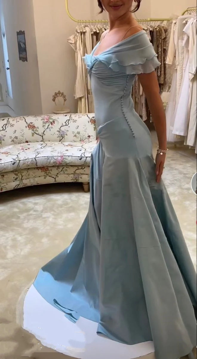 Aimishang Elegant A Line Off The Shoulder Wedding Guest Dress Sweetheart Evening Party Dresss Long Prom Dress Formal Dress