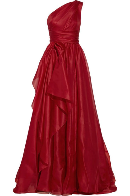 Aimishang Elegant A Line One Shoulder Sleeveless Long Party Evening Gown Chic Formal Prom Dress for Women