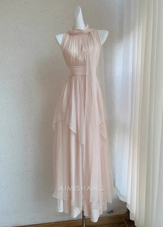 Aimishang Elegant A Line Sleeveless Long Formal Prom Dress Sweet Party Evening Gown Charming Wedding Guest Dress