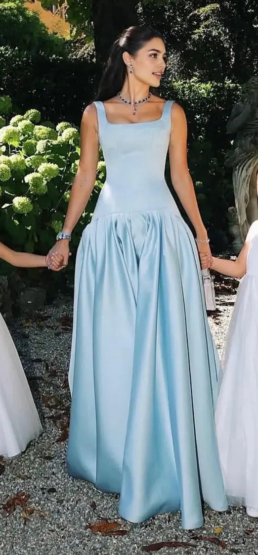 Aimishang Elegant A Line Sleeveless Party Evening Gown Cute Wedding Guest Dress With Bow(s)