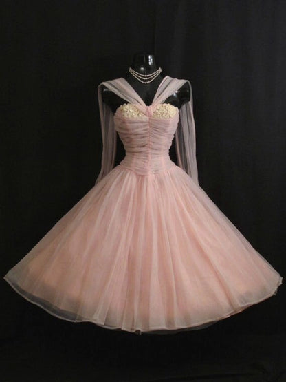Aimishang Elegant A Line Sleeveless Tulle Party Prom Dress Sweet Graduation Homecoming Dress