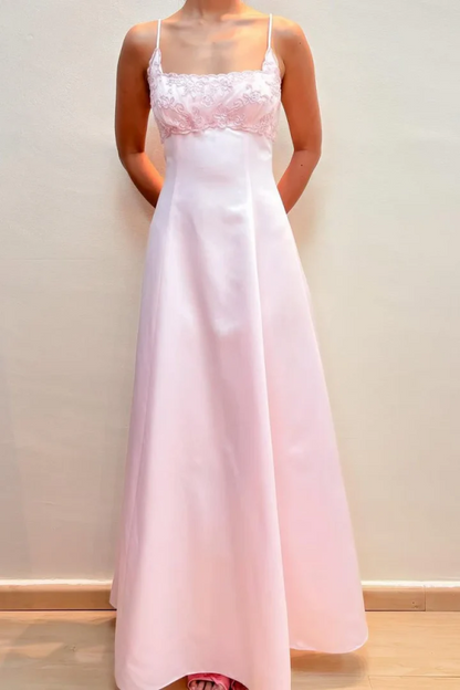 Aimishang Elegant A Line Spaghetti Straps Sleeveless Long Formal Prom Dress Charming Evening Gown Classy Wedding Guest Party Dress