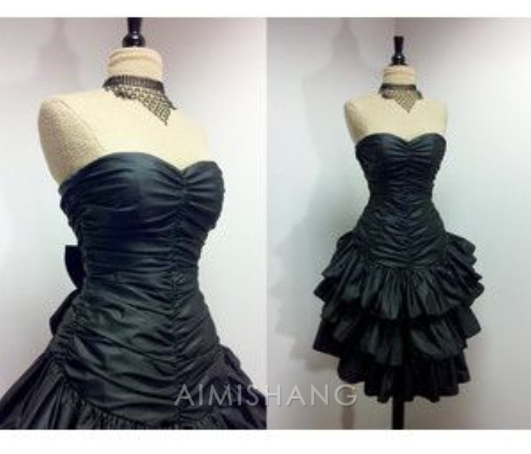 Aimishang Elegant A Line Sweetheart Strapless Short Prom Dress Layered Cute Birthday Party Dress Back To School Dress