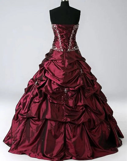 Aimishang Elegant A Line Strapless Sleeveless Evening Party Dress Vintage Lace-Up Ruched Long Formal Prom Dress