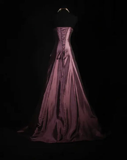 Aimishang Elegant A Line Strapless Sleeveless Party Evening Gown Vintage Long Formal Prom Dress
