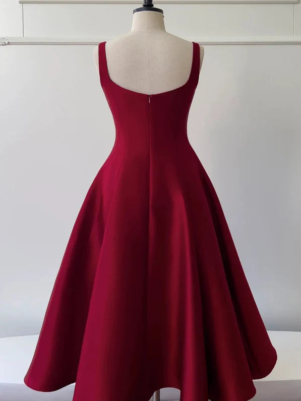 Aimishang Elegant A Line Straps Square Neckline Sleeveless Formal Prom Dress Classy Evening Party Dress