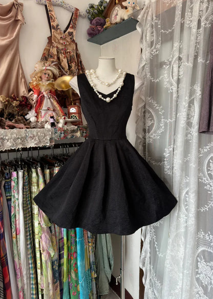 Aimishang Elegant Black A Line Sleeveless Summer Short Party Evening Dress Classy Graduation Homecoming Dress