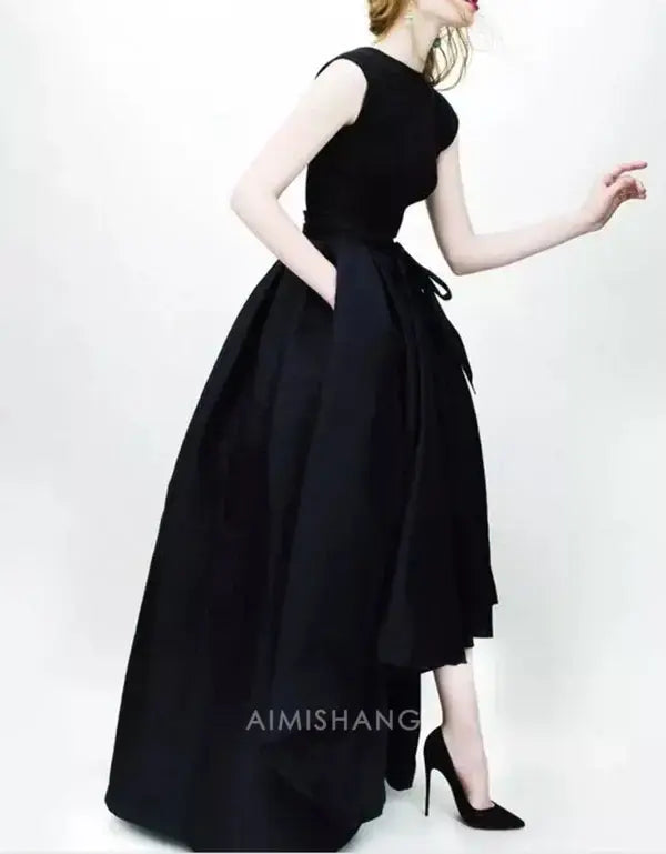 Aimishang Elegant Black Sleeveless Prom Dress Classy Party Evening Gowns Charming Formal Dress