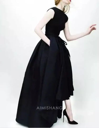 Aimishang Elegant Black Sleeveless Prom Dress Classy Party Evening Gowns Charming Formal Dress