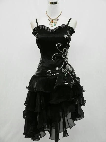 Aimishang Elegant Formal Dress A Line Black Ruffle Short Prom Dress Homecoming Dress Charming Evening Party Dress
