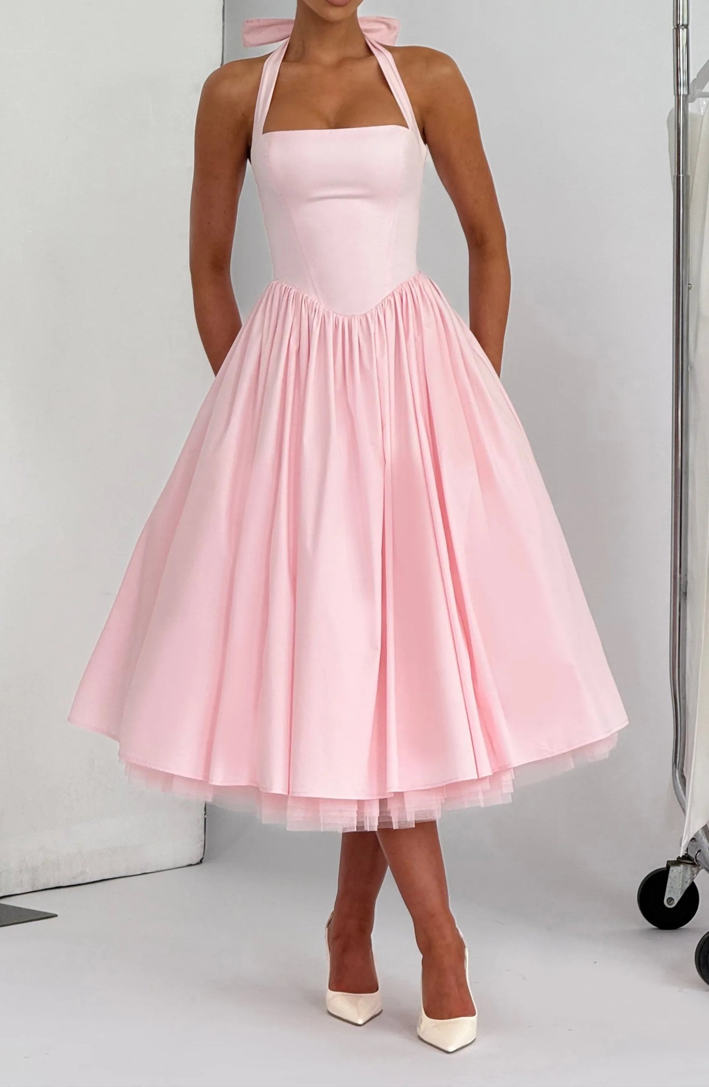 Aimishang Elegant Halter A Line Sleeveless Formal Prom Dress Sweet Graduation Party Dress