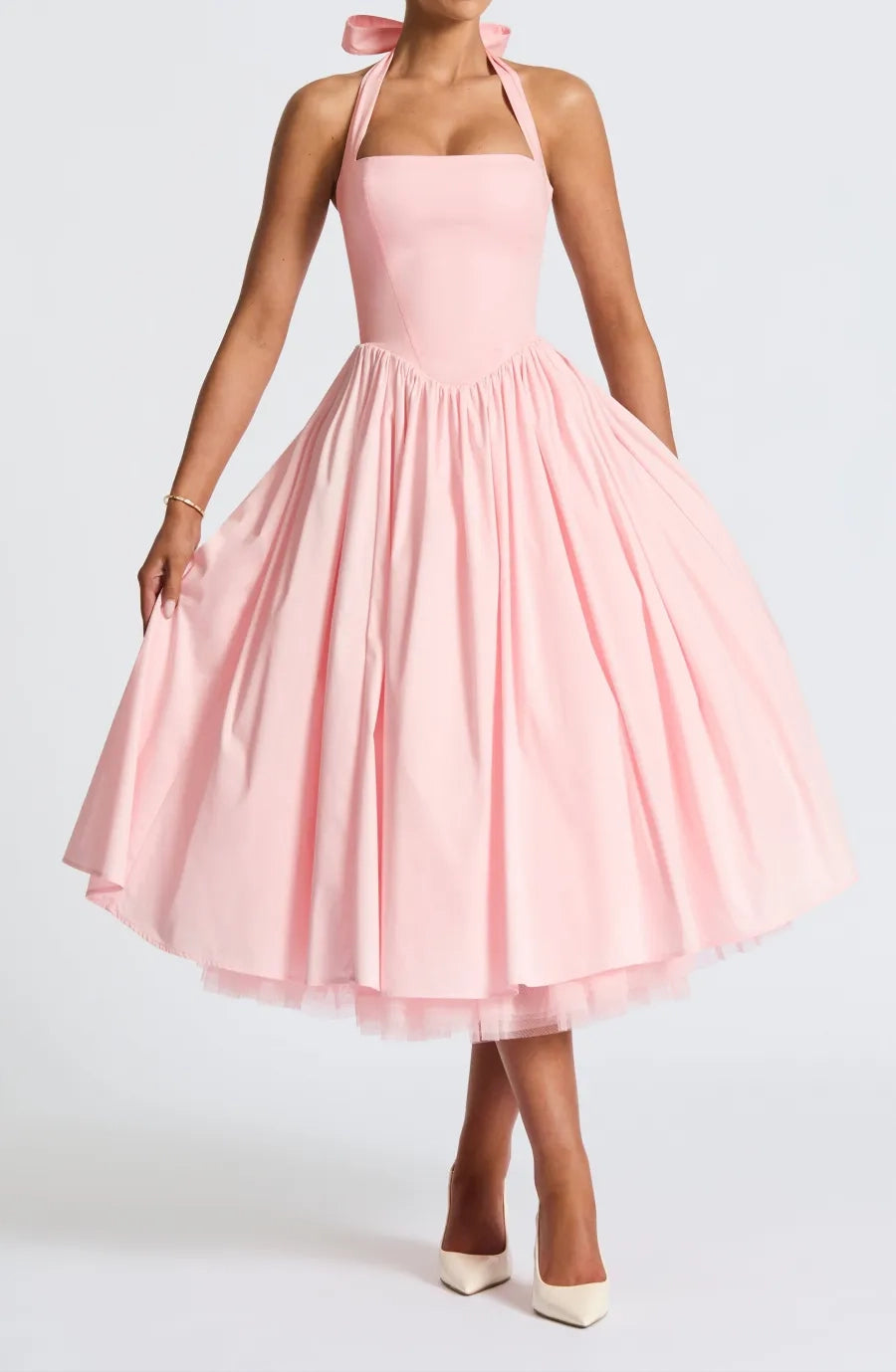 Aimishang Elegant Halter A Line Sleeveless Formal Prom Dress Sweet Graduation Party Dress