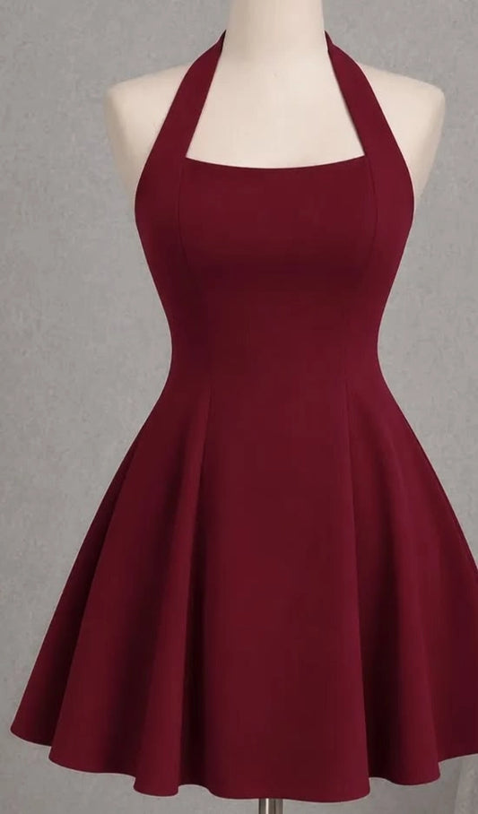 Aimishang Elegant Halter A Line Sleeveless Short Simple Summer Party Homecoming Dress