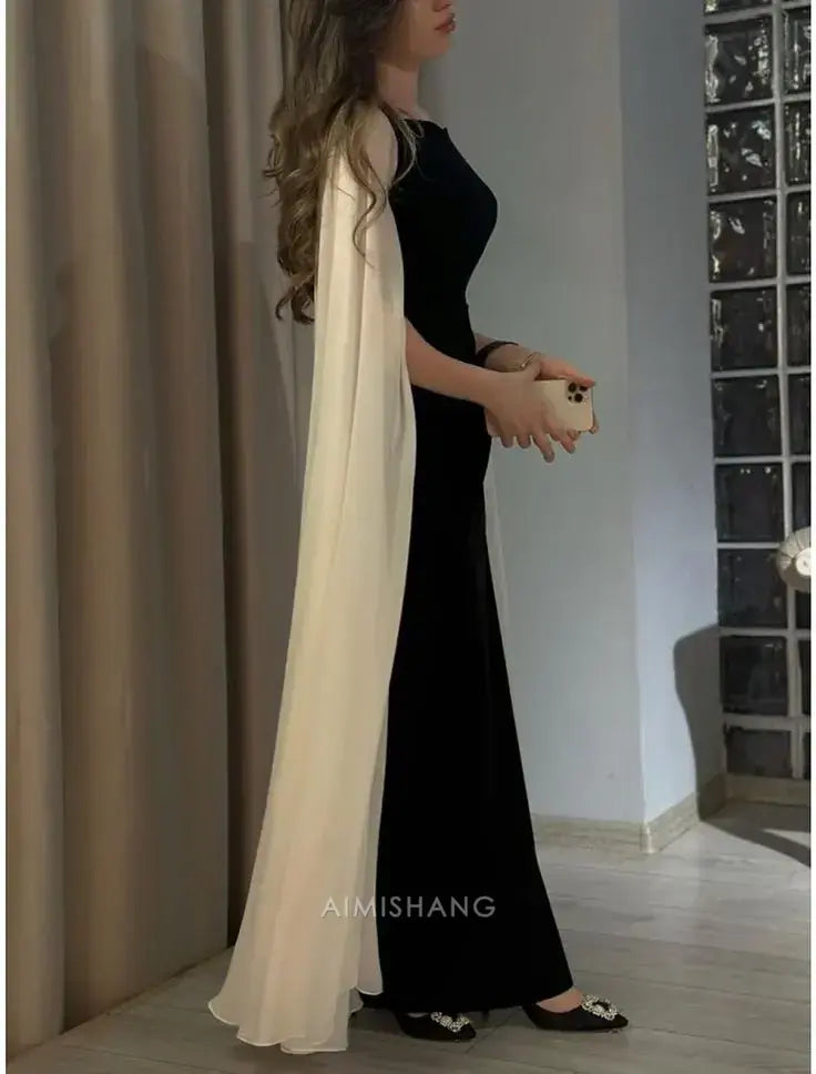 Aimishang Elegant Long Formal Prom Dress Simple Party Evening Gown Charming Wedding Guest Dress