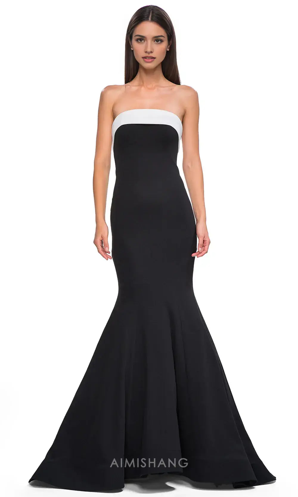 Aimishang Elegant Mermaid Strapless Sleeveless Long Prom Dress Charming Evening Party Dress for Women