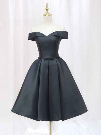 Aimishang Elegant Off the Shoulder A Line Lace-Up Back Formal Prom Dress Simple Homecoming Dress
