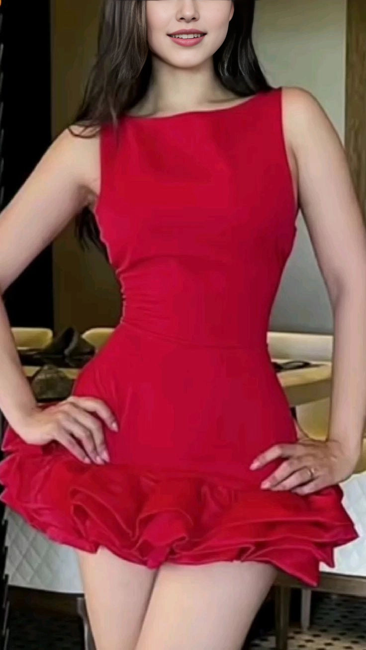 Aimishang Elegant Sleeveless Short Formal Graduation Dress Lovely Birthday Homecoming Dress