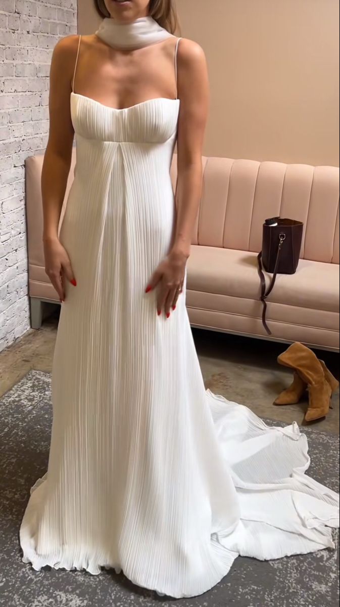 Aimishang Elegant Spaghetti Straps A Line Long Prom Dress Simple Wedding Dress Charming Evening Gowns