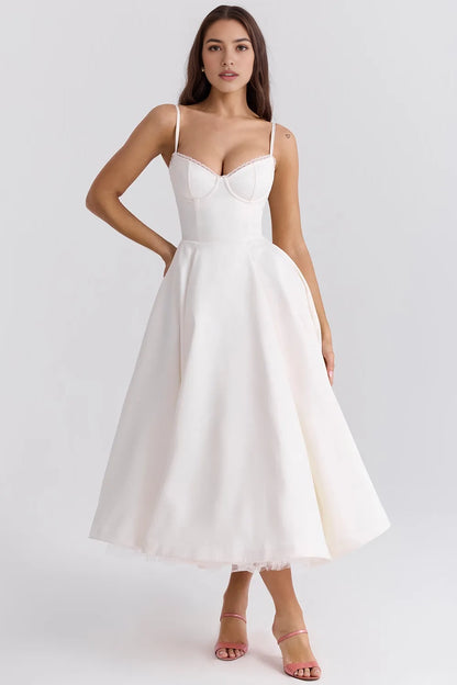 Aimishang Elegant Spaghetti Straps A Line Sleeveless Formal Prom Dress Simple Graduation Party Dress