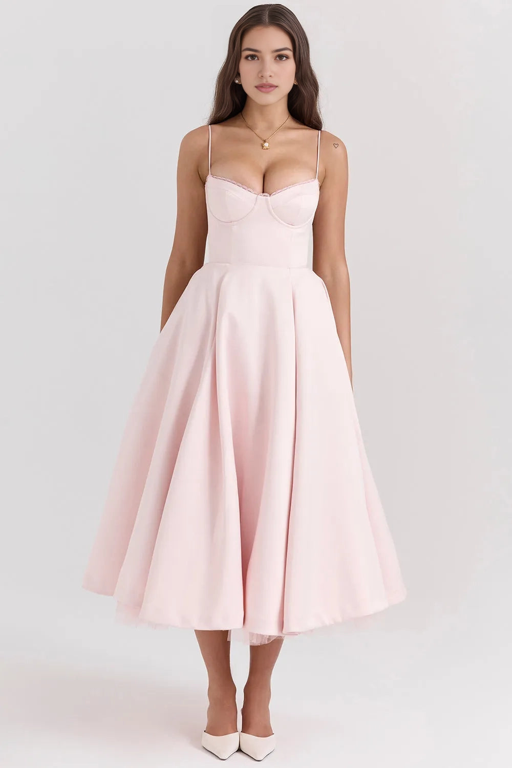 Aimishang Elegant Spaghetti Straps A Line Sleeveless Formal Prom Dress Sweet Graduation Party Dress