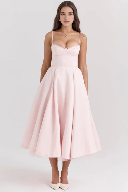 Aimishang Elegant Spaghetti Straps A Line Sleeveless Formal Prom Dress Sweet Graduation Party Dress
