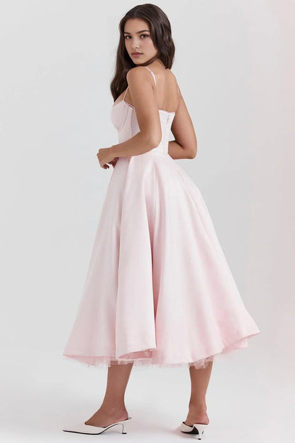 Aimishang Elegant Spaghetti Straps A Line Sleeveless Formal Prom Dress Sweet Graduation Party Dress