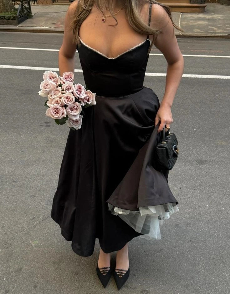 Aimishang Elegant Spaghetti Straps A Line Sleeveless Party Evening Gown Classy Formal Prom Dress
