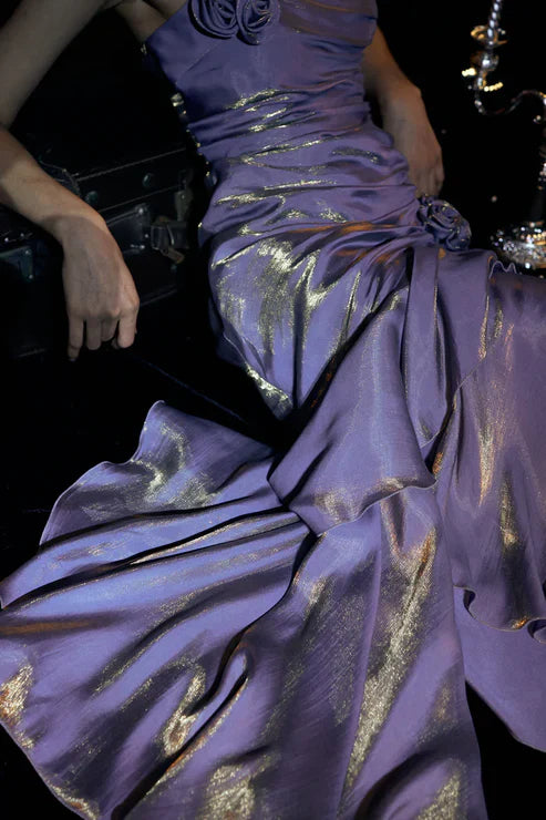 Aimishang Elegant Spaghetti Straps Mermaid Ruffles Long Prom Dress Charming Evening Party Dress Wholesale