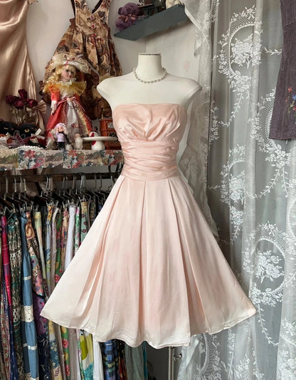 Aimishang Elegant Strapless A Line Sleeveless Homecoming Dress Summer Graduation Party Dress
