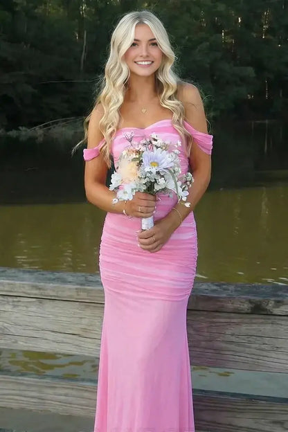 Aimishang Elegant Sweetheart Off-Shoulder Graduation Party Dress Lovely Long Formal Prom Dress