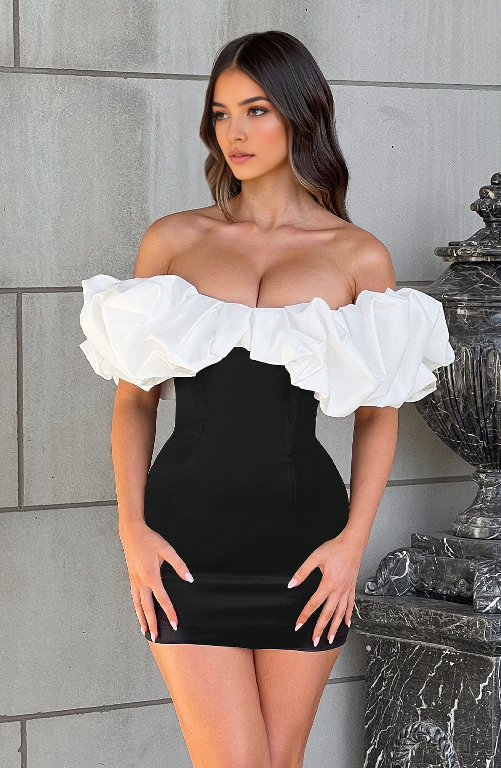 Aimishang Fashion Sheath Off Shoulder Homecoming Dress Short Graduation Dress Lovely Birthday Party Dress Mini Dress