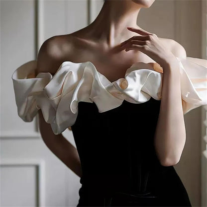Aimishang Fashion Sheath Off Shoulder Long Prom Dress Chic Evening Dress Elegant Birthday Party Dress