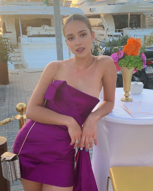Aimishang Fashion Sheath Strapless Homecoming Dress Charming Short Graduation Dress Cute Birthday Party Dress