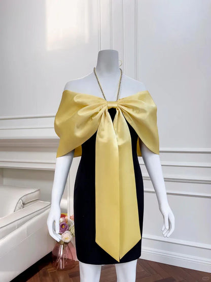 Aimishang Fashion Halter Sheath Off The Shoulder Short Summer Birthday Party Dress Stylish Homecoming Dress