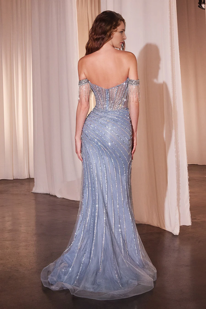 Aimishang Fashion Long Prom Dresses Off Shoulder Charming Evening Party Dress With Slit